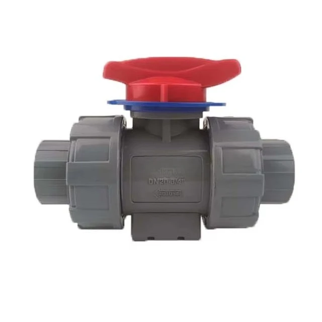 미터링 V 모양 볼 밸브 빨간색 핸들 밝은 회색 밸브 또는 압력 세척 시스템용 검정색 밸브