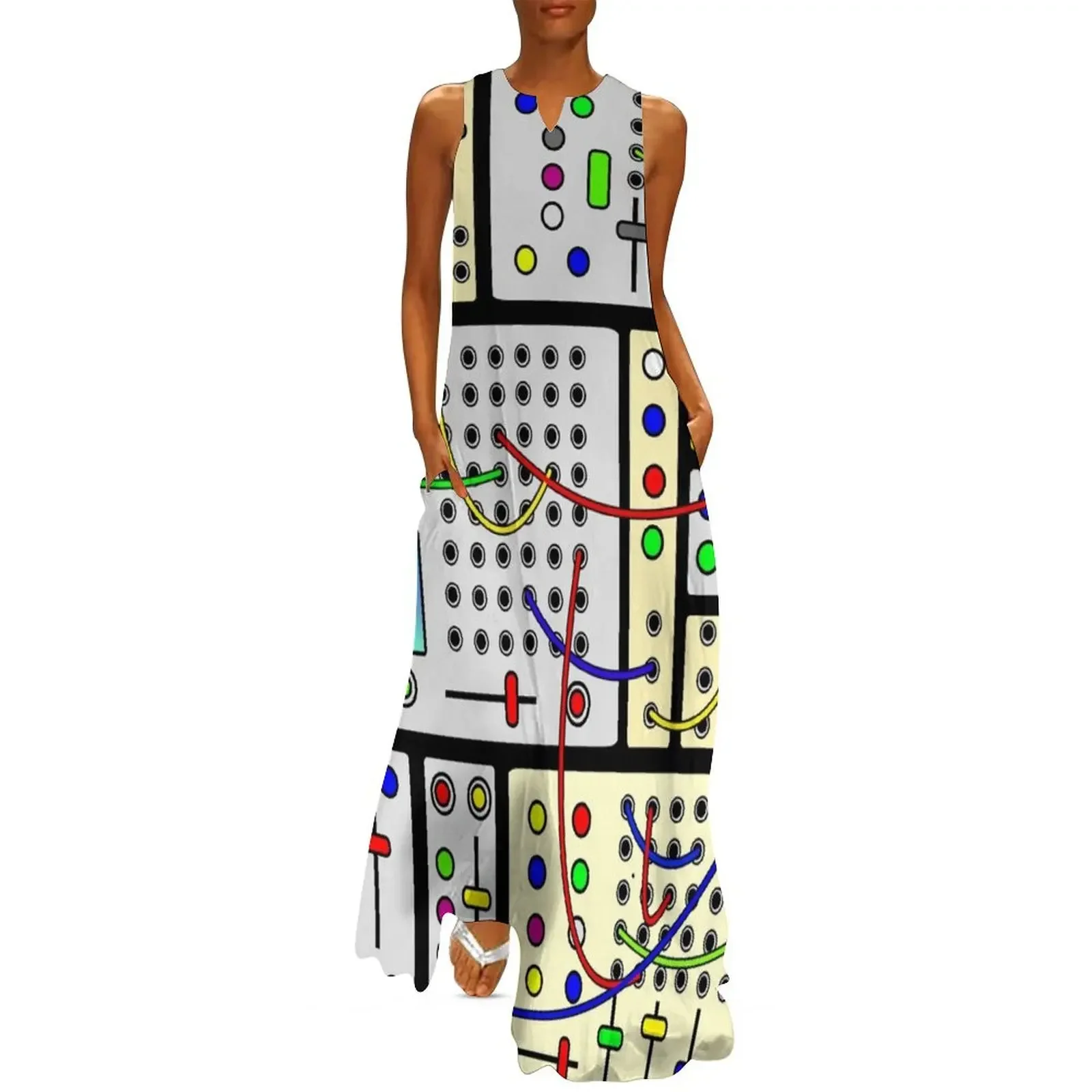 

Modular Synthesizer - Synth Vintage - Oscillator - Filter Analog Long Dress Elegant gown dress women summer