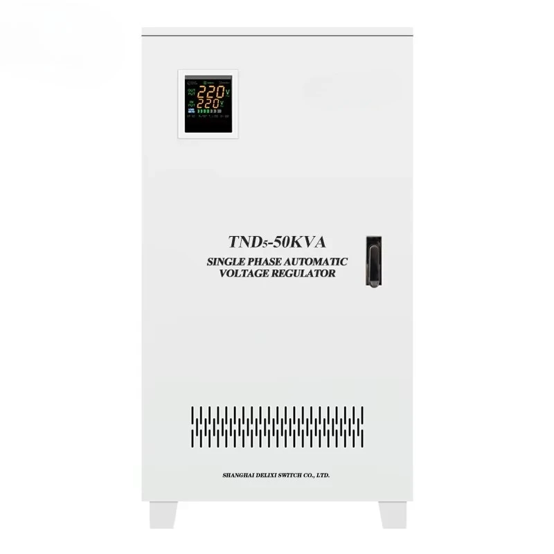 

TND3-50KVA 60KVA Smart AVR Voltage Stabilizer Regulator Single Phase 220V 110V Ultra Low Voltage LCD Display for Home Use
