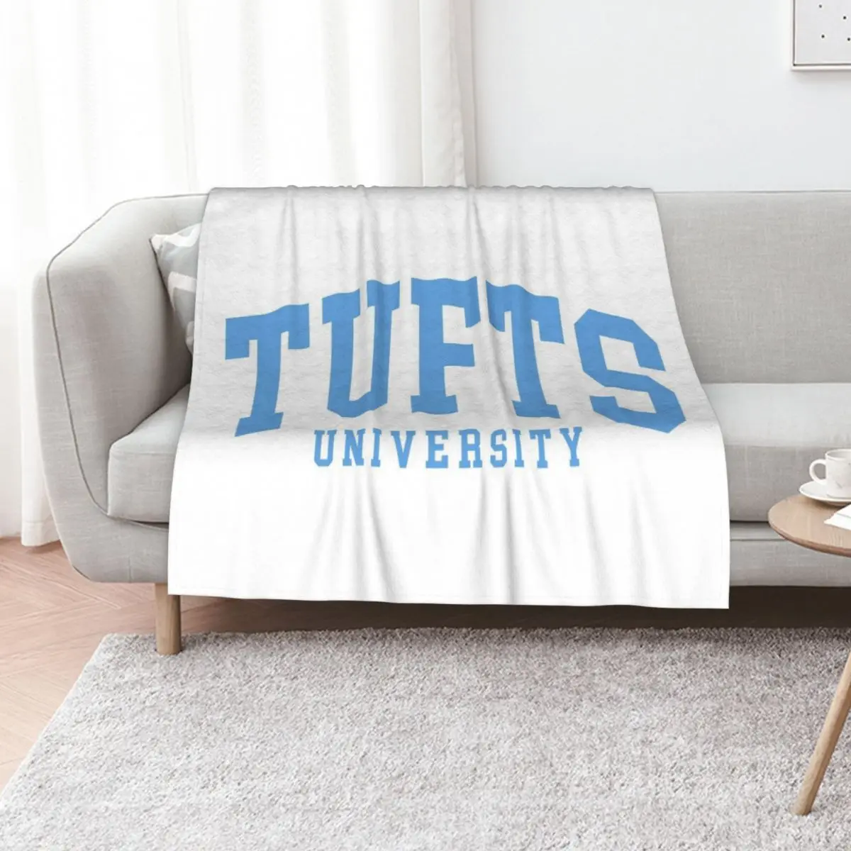 tufts - college font curved Throw Blanket Travel Hairy for babies cosplay anime Camping Multi-Purpose Blankets