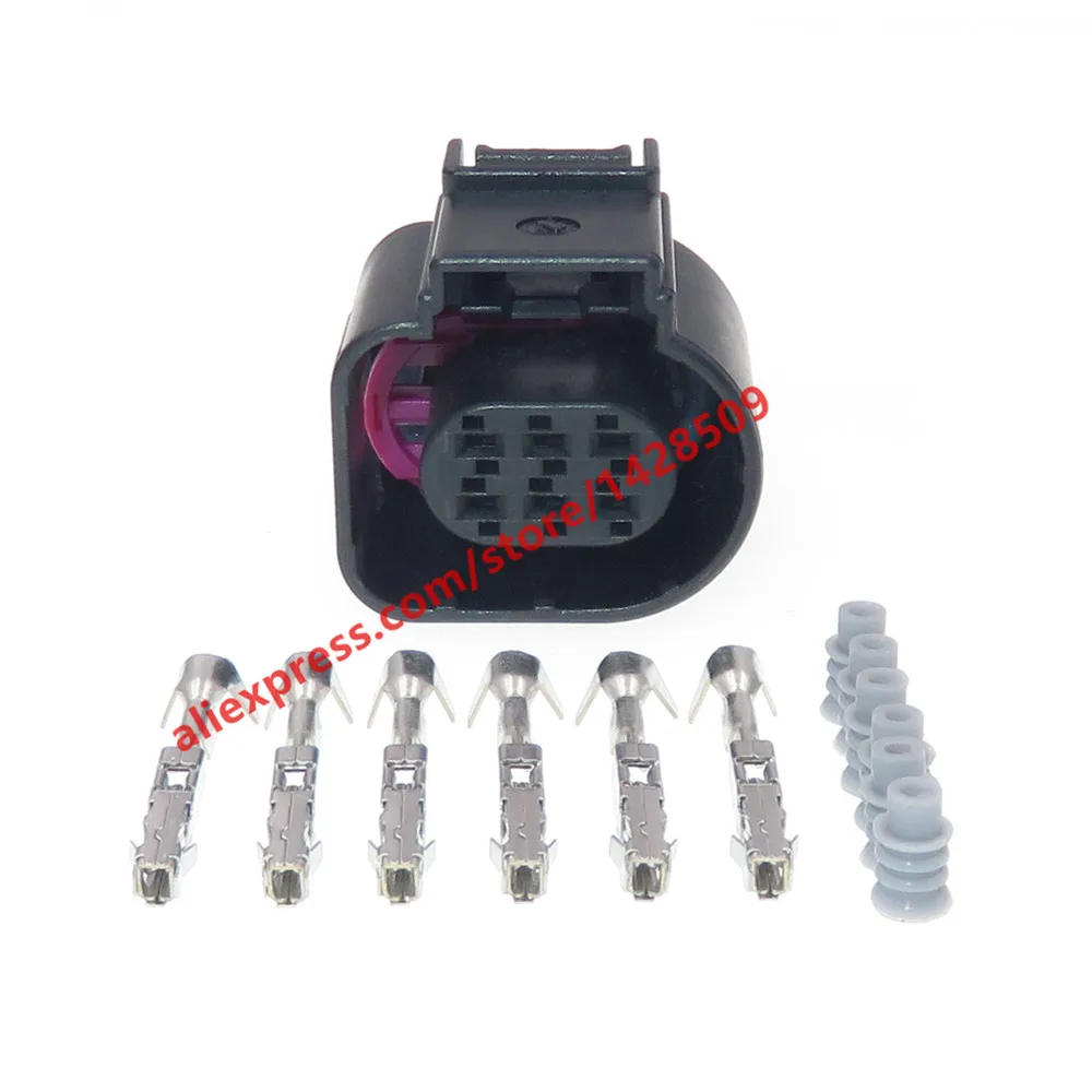 1 conjunto de 6 pinos lsu 4.9 elemento de controle da válvula aceleradora plugue do sensor de temperatura automotivo 4h0973713 4h0 973 713 conector de de deflação do carro