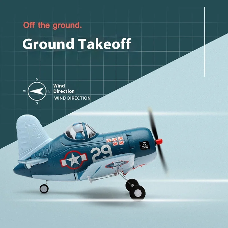 

2.4G Full Scale Remote Control Four Channel Design Dual Mode Switching Q-Version Simulation F4u Pirate Fixed Wing Aircraft Model