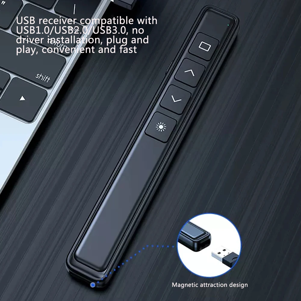 B6 2.4 جيجا هرتز عرض لاسلكي الفرس باور بوينت القلم USB التحكم عن بعد الوجه القلم لمكتب التدريس العارض PPT مقدم