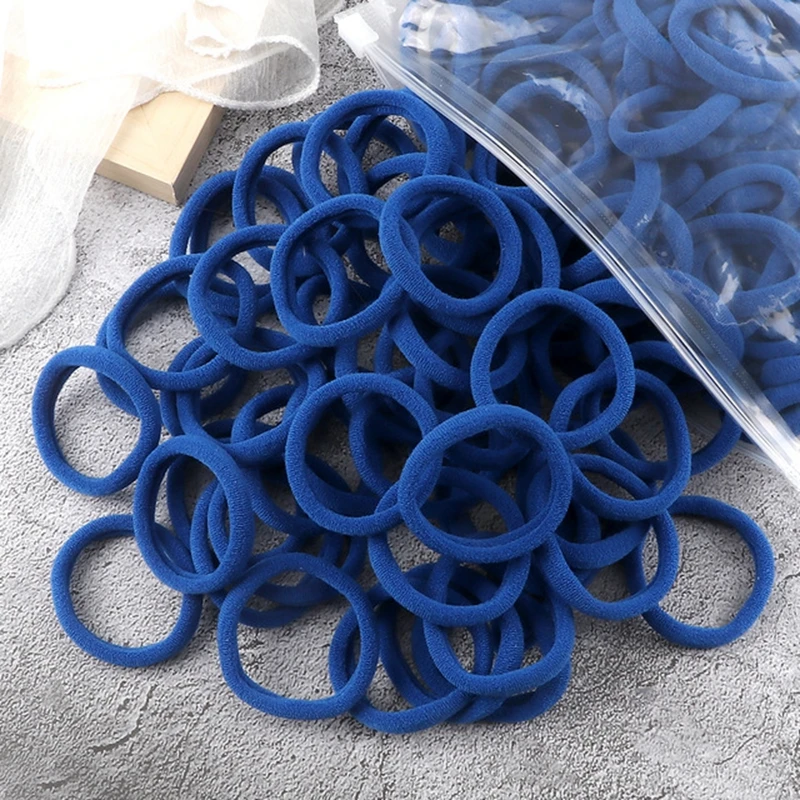 50 teile/satz Frauen Grundlegende Haar Bands 1,57 zoll Einfache Feste Farben Elastische Stirnband Haar Seile Krawatten Haar Zubehör Pferdeschwanz halter