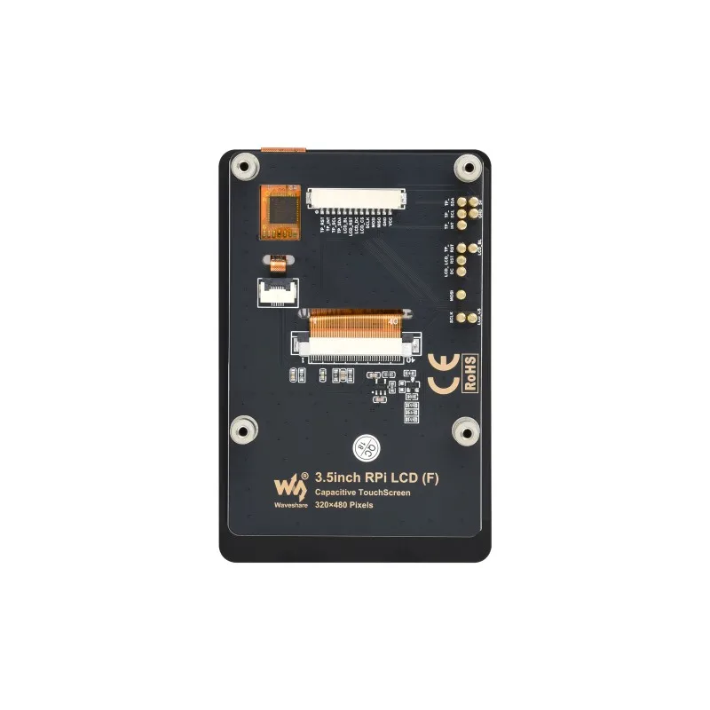 Waveshare 3.5inch RPi LCD (F),3.5inch Capacitive Touch Display (F) for Raspberry Pi,IPS Panel, 320×480 Resolution, 5-point Touch