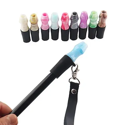 الشيشة الملونة الشيشة الفم نصائح الراتنج الشيشة المعبرة مع شنق حبل حزام تشيتشا Narguile انبوب ماء أبواق