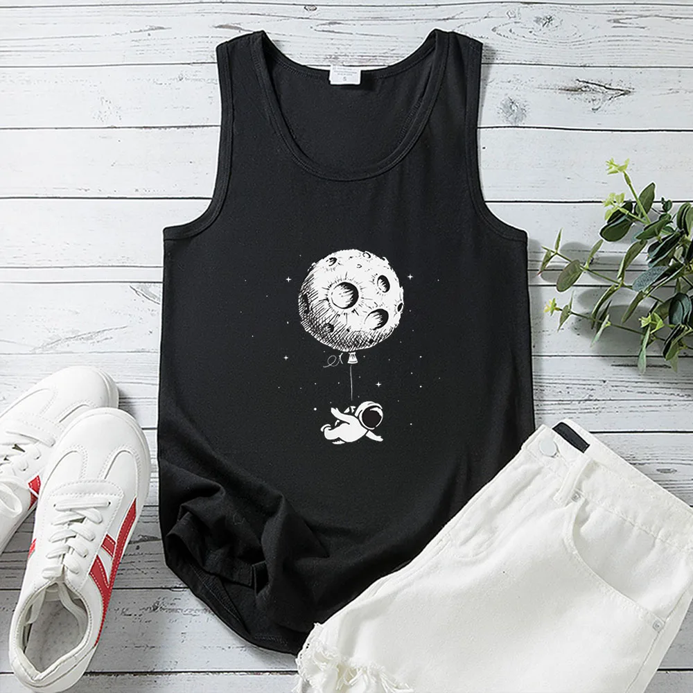 Seeyoushy planet print sommer neue frauen tank top lässig urlaub damen top y2k ästhetische kleidung harajuku hürde weste