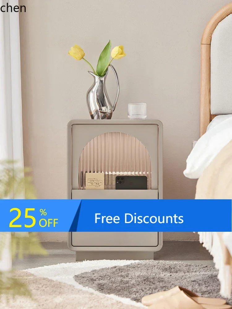solid wood sofa side few removable simple household side cabinet storage cabinet