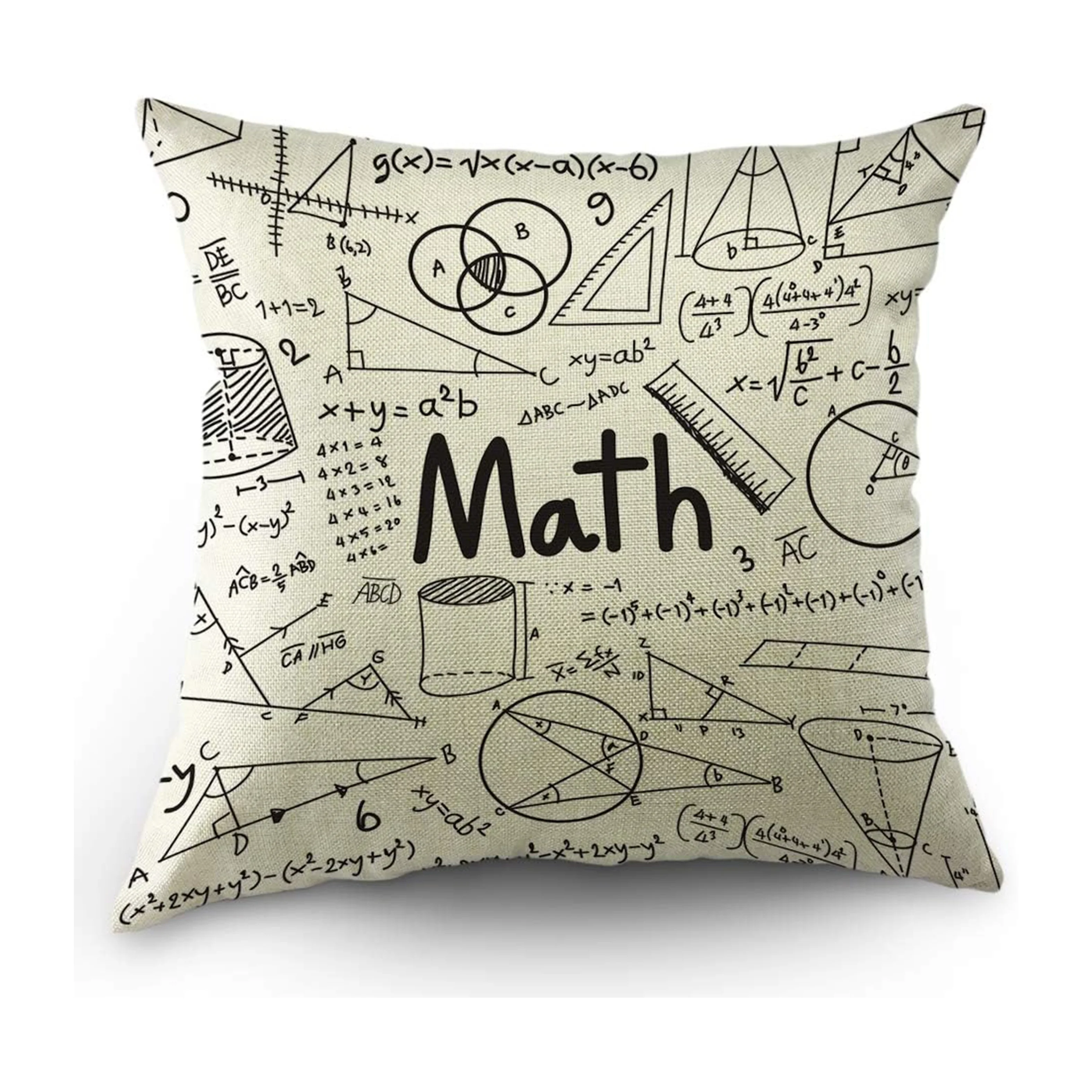Physics Math Formula Graffiti Double Sided Pillowcase, Education School Tool Decorative Cushion Cover, Insert Not Included