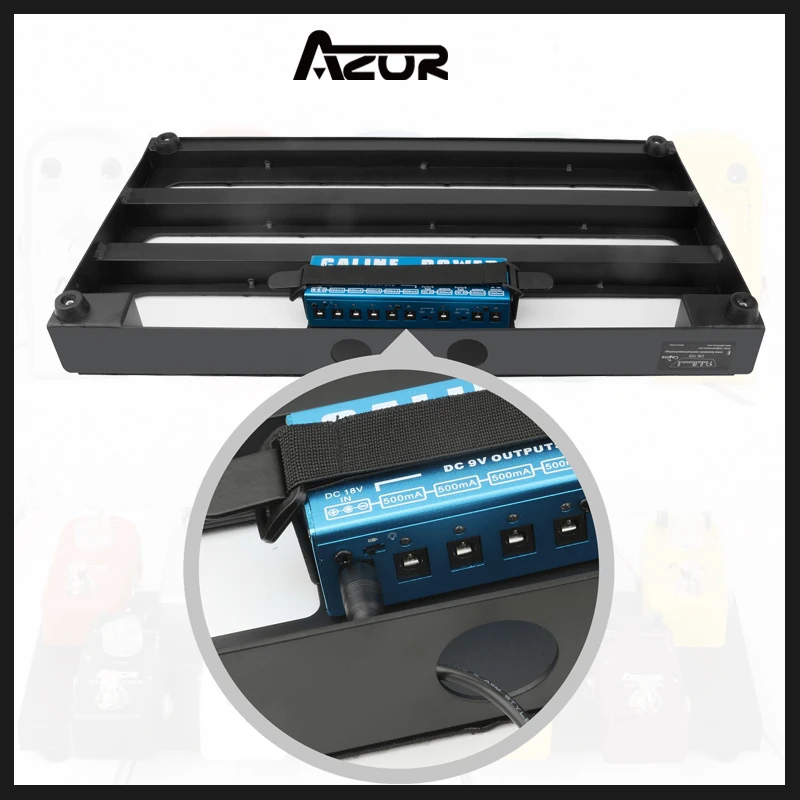 AZOR Guitar Effect Pedal Board Aluminum Alloy With Carry Bag Guitar Portable Pedalboard Effect Pedal Guitar Accessories