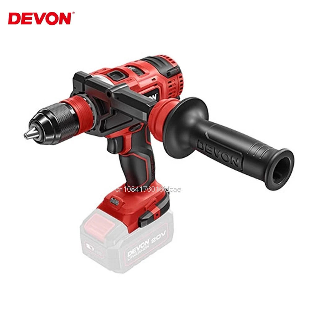 DEVON 5289 مفك كهربائي لاسلكي الحفر الصناعية الصف 20 فولت ماكس 120Nm 4200 دورة في الدقيقة 4 سرعة قابل للتعديل بطارية مرنة عالمية