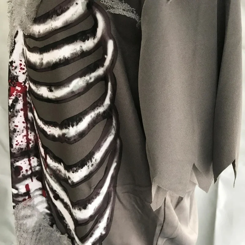 Fantasia Cosplay Zumbi para Crianças, Esqueleto Sangrento Assustador, Trajes de festa de Halloween para meninos, Trajes extravagantes, Roupas infantis