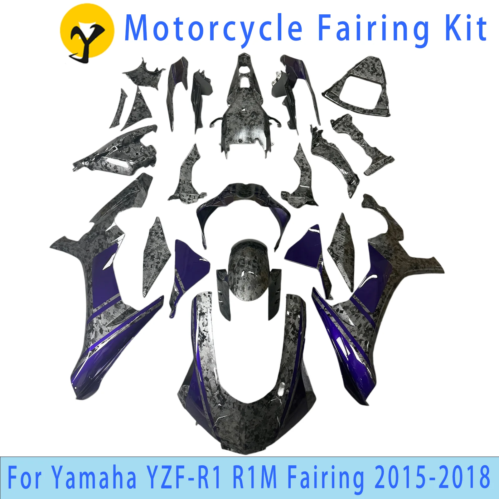 

New ABS Motorcycle Full Fairing Kit, For Yamaha YZF-R1 YZFR1 2015, 2016, 2017, 2018, and 2019 models, full fairing kit