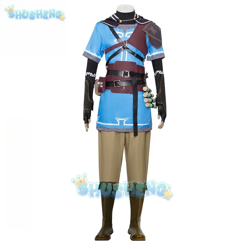 Anime Game Tears Link Cosplay Costume Full Set Outfits Comic Con Halloween Cosplays Link Heroes Costumes for Men