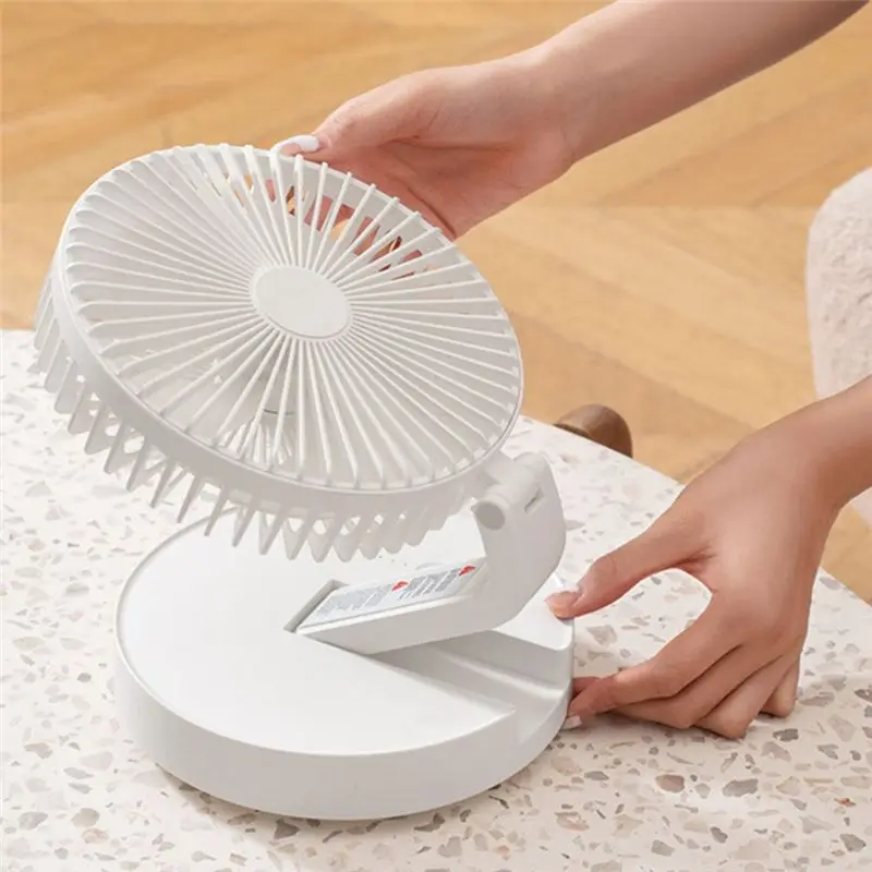 ABBZ-Portable Four Season Three Stage Fan Withflexible Wireless Folding Wall Hanging Year-Round Comfort B