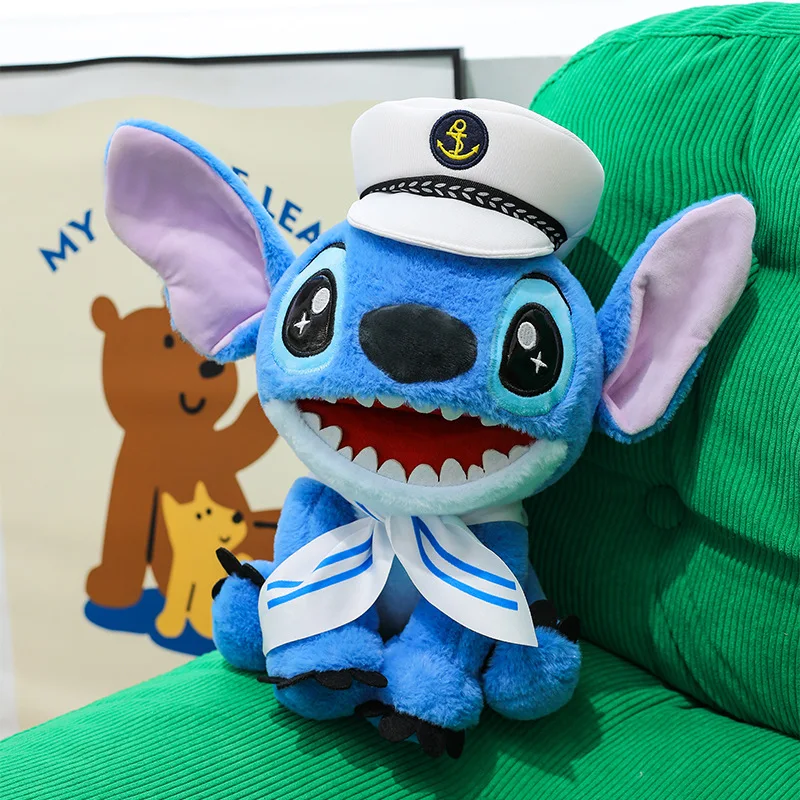 New Anime Navy Stitch Doll Cute Plush Toy Home Decorations Ornaments Gifts Cartoon Character Stuffed Animal Toy children gifts
