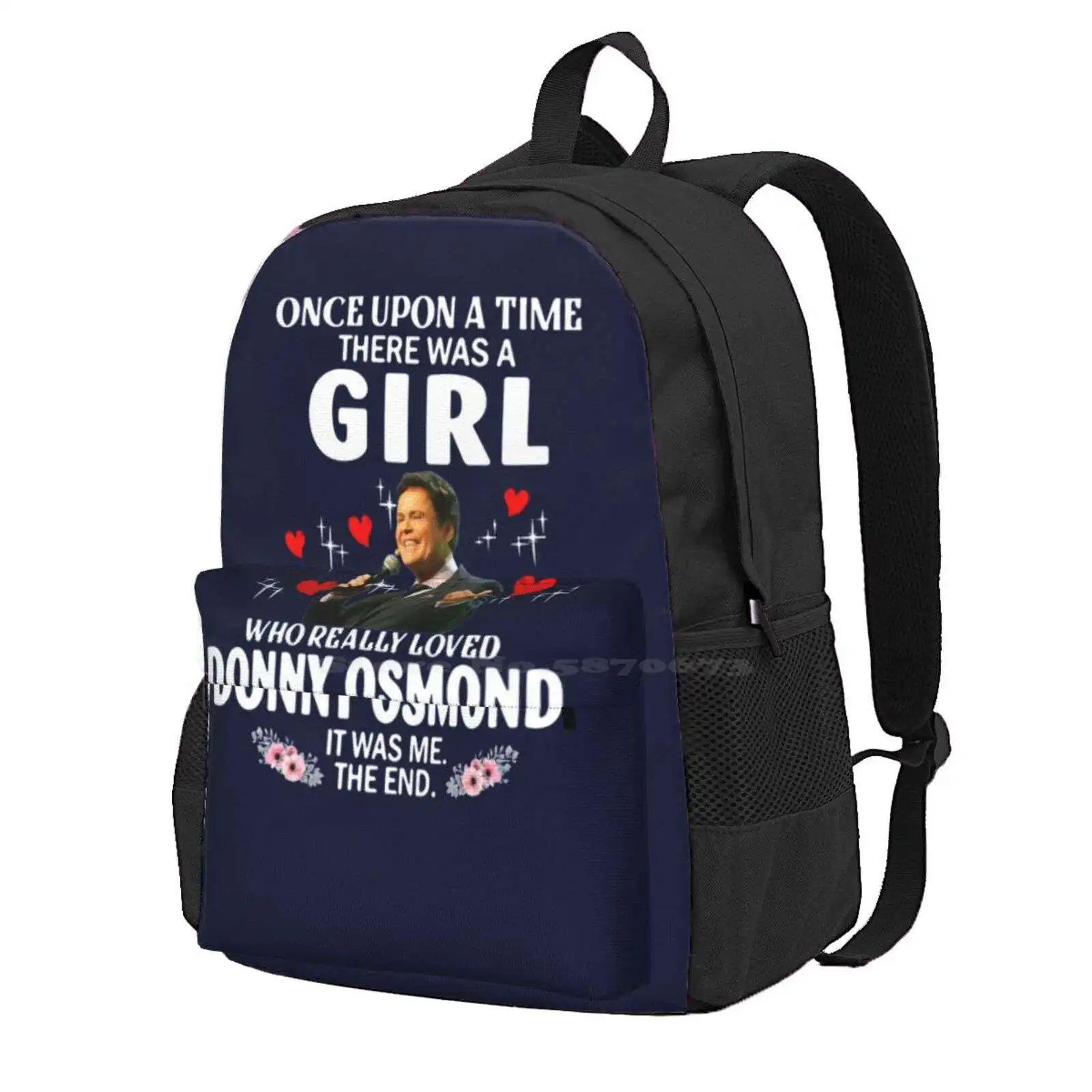 Once Upon Aimehere Was A Girl Who Really Loved Donny Osmond Hot Sale Schoolbag Backpack Fashion Bags Donny Osmond Retro Donny