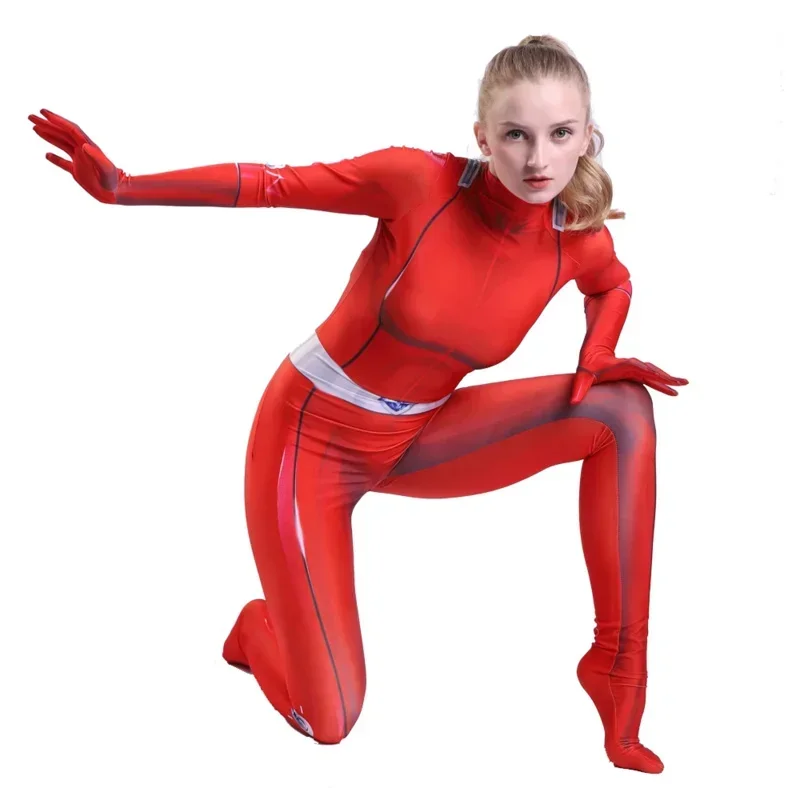 EE01 Totalmente Spies Costume Cosplay Anime Trifoglio Ewing Samantha Simpson Alexandra Zentai Spandex Tute Tuta Donna Gir & 0Ww