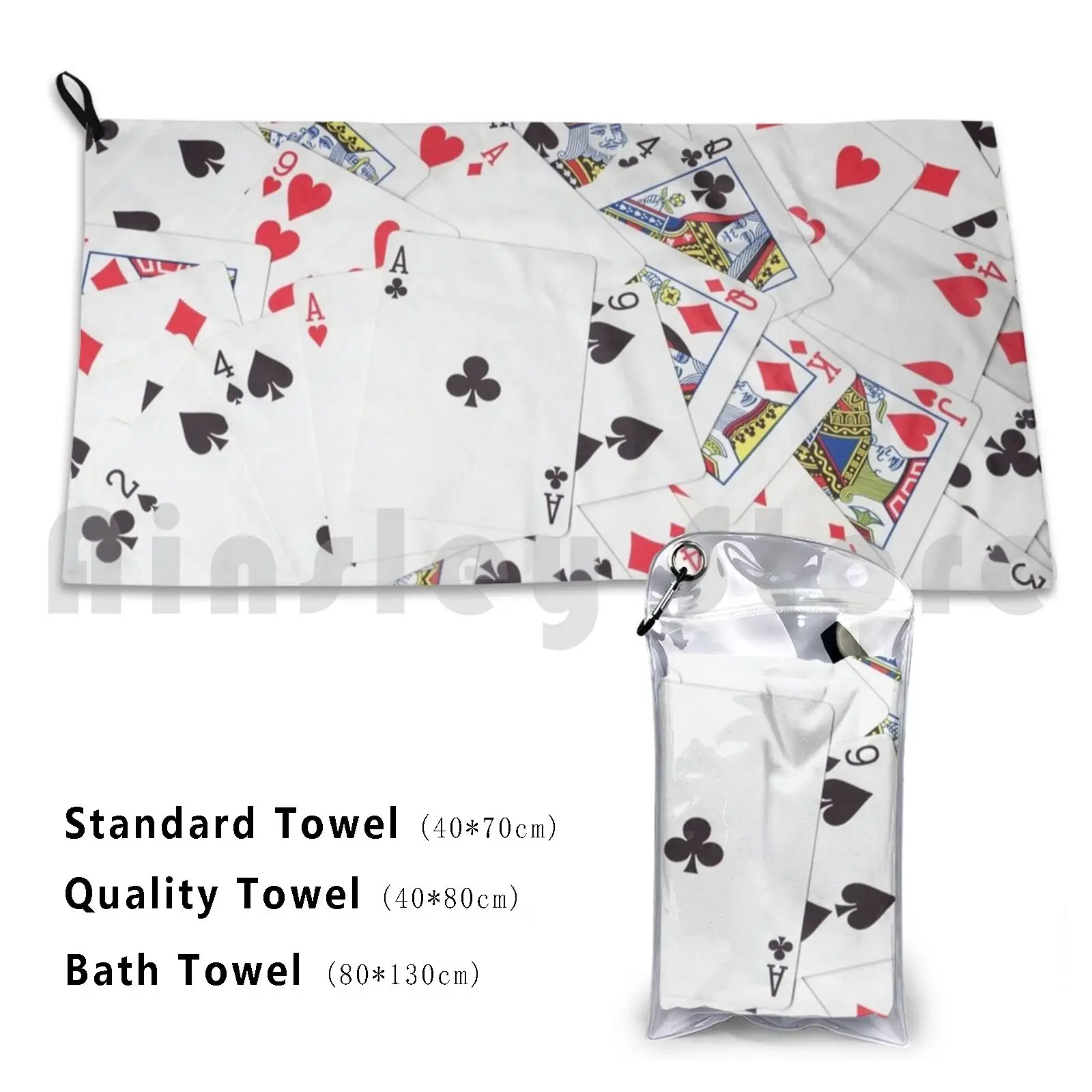 Playing Cards-Random Beach Towel Quick Dry Quality Towel Magic Magician Poker Poker Player Street Magic Entertainer