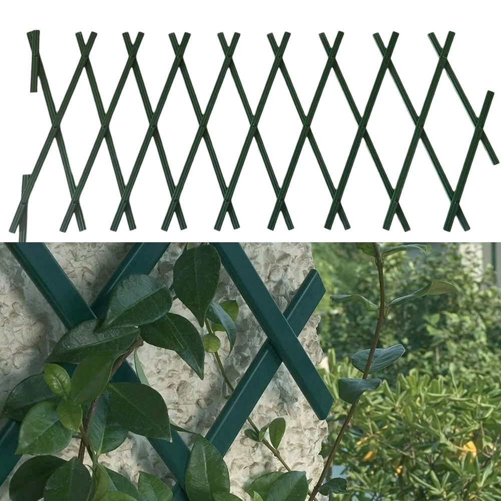 

1.8m X 30cm Artificial Plant Garden Leaves Fence Multifunction PVC Plastic Trellis For Climbing Plants And Decorative Leaf Fence