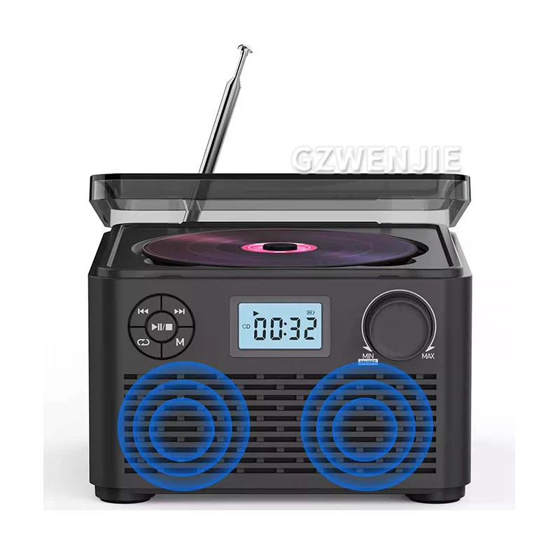 CD Boombox Rechargeable With Good Sound Portable CD Player With Bluetooth FM Radio USB MP3 Music Disc Album Player