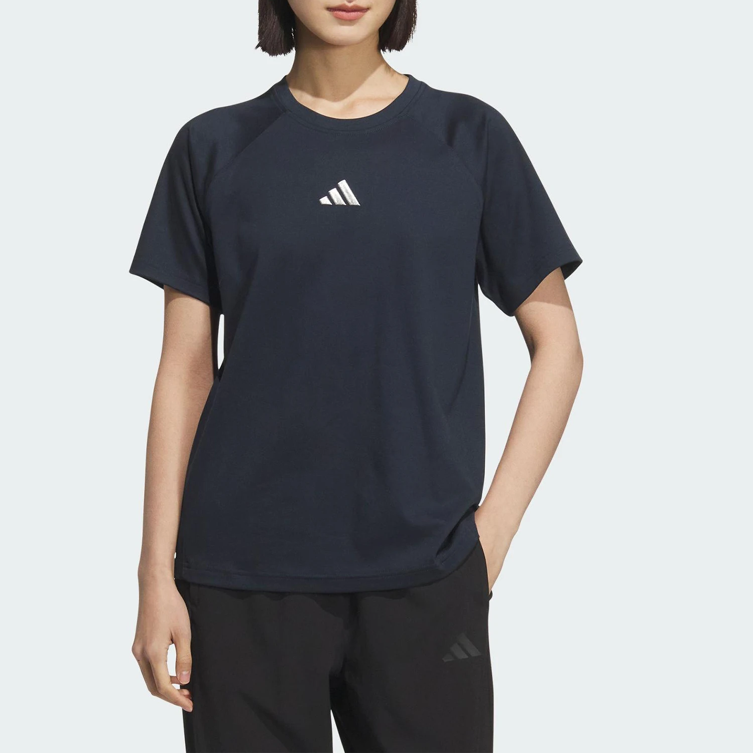 

Adidas genuine 2025 Summer Women's Knitted Casual T-shirt KC0089