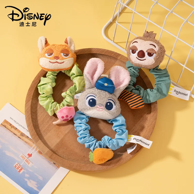 

Disney Zootopia Plush keychain Cute Kawaii Elastic Hair Bands Hair Accessories for Women Girls Teens Birthday Gift