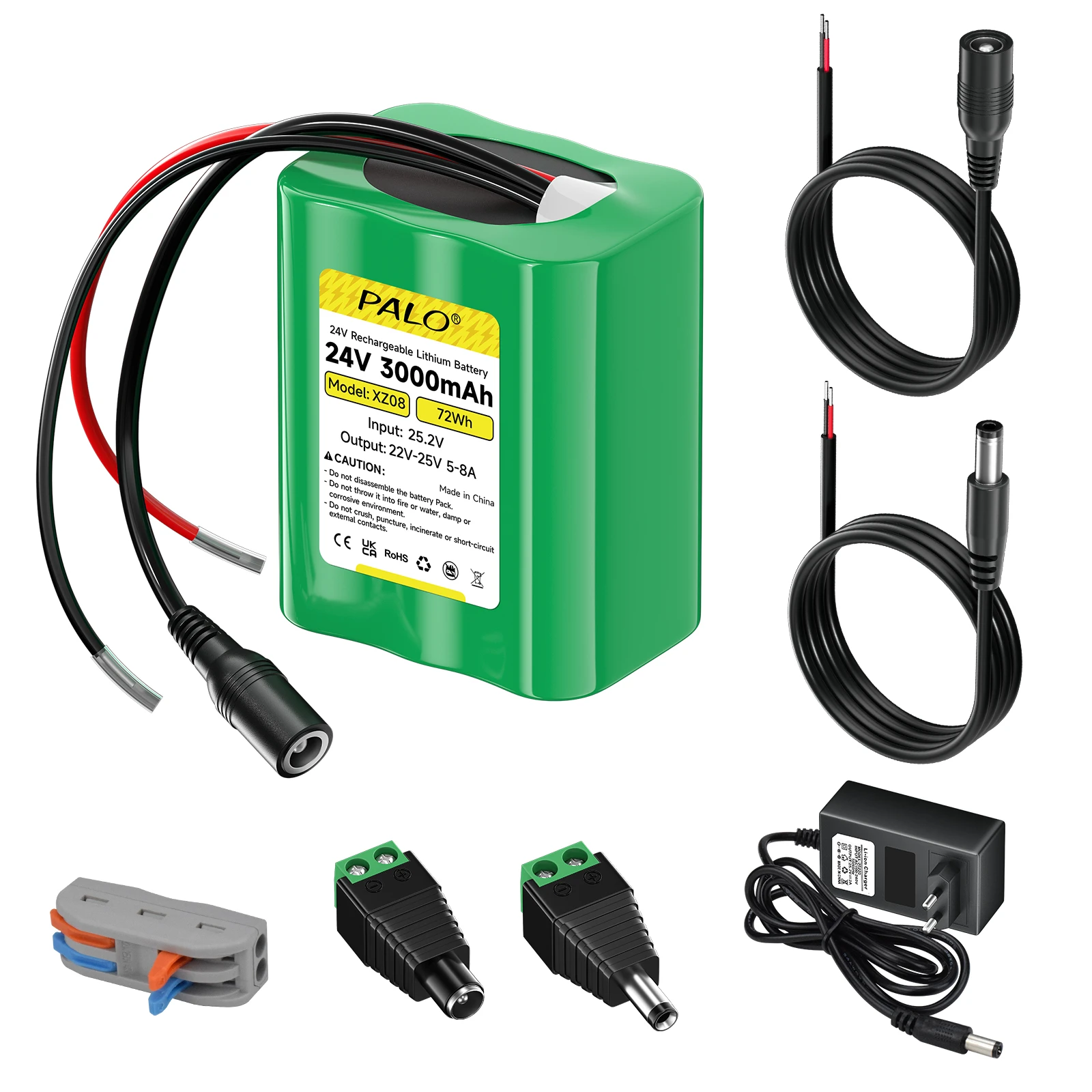 24V 3000mAh Rechargeable Li-ion Battery For DlY Projects,Ride-on Toys,CCTV Camera,Electric Scooters,Fish Finders,Led Light Strip