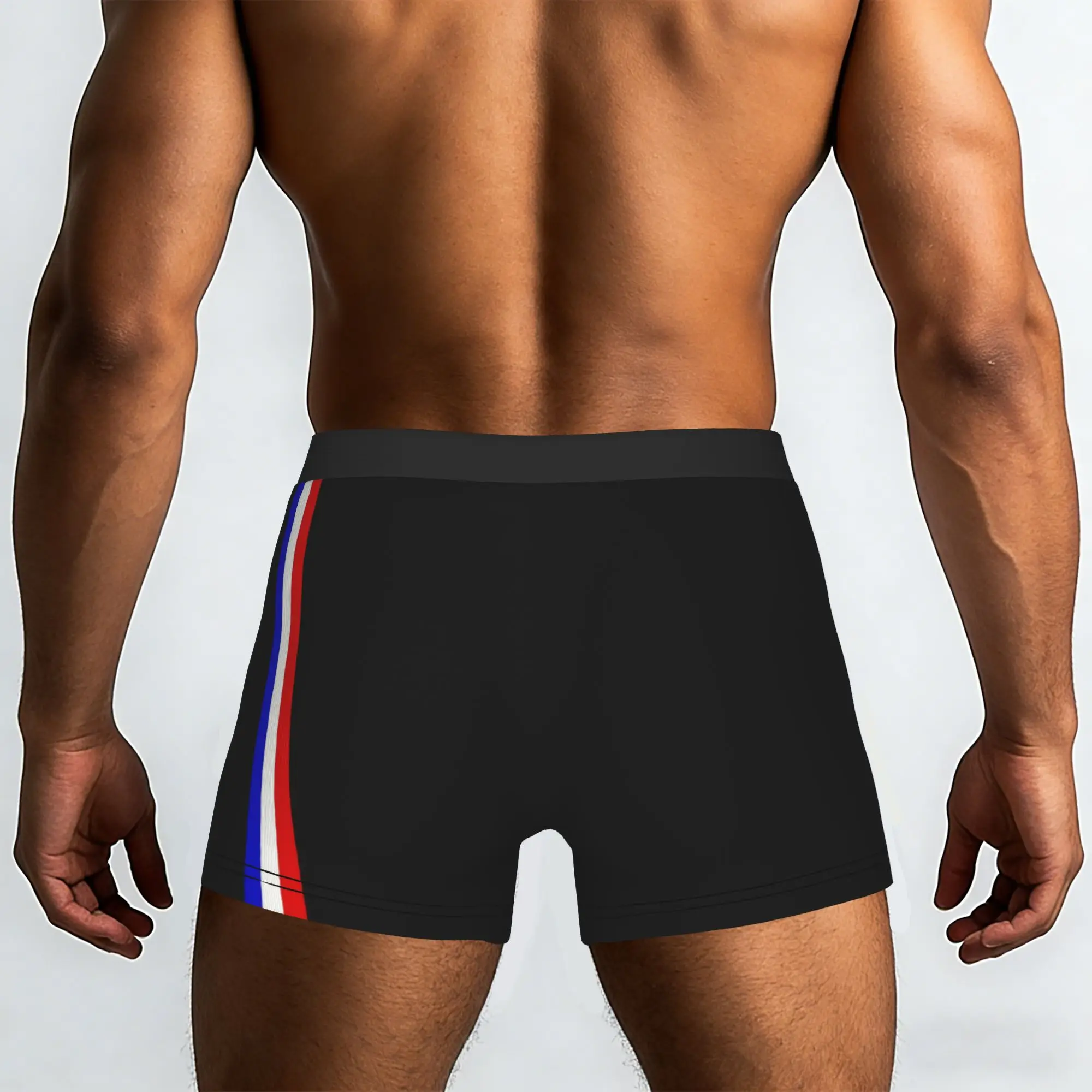 Customized Male Novelty French Flag Stripes Underwear France Patriotic Boxer Briefs Soft Shorts Panties Underpants