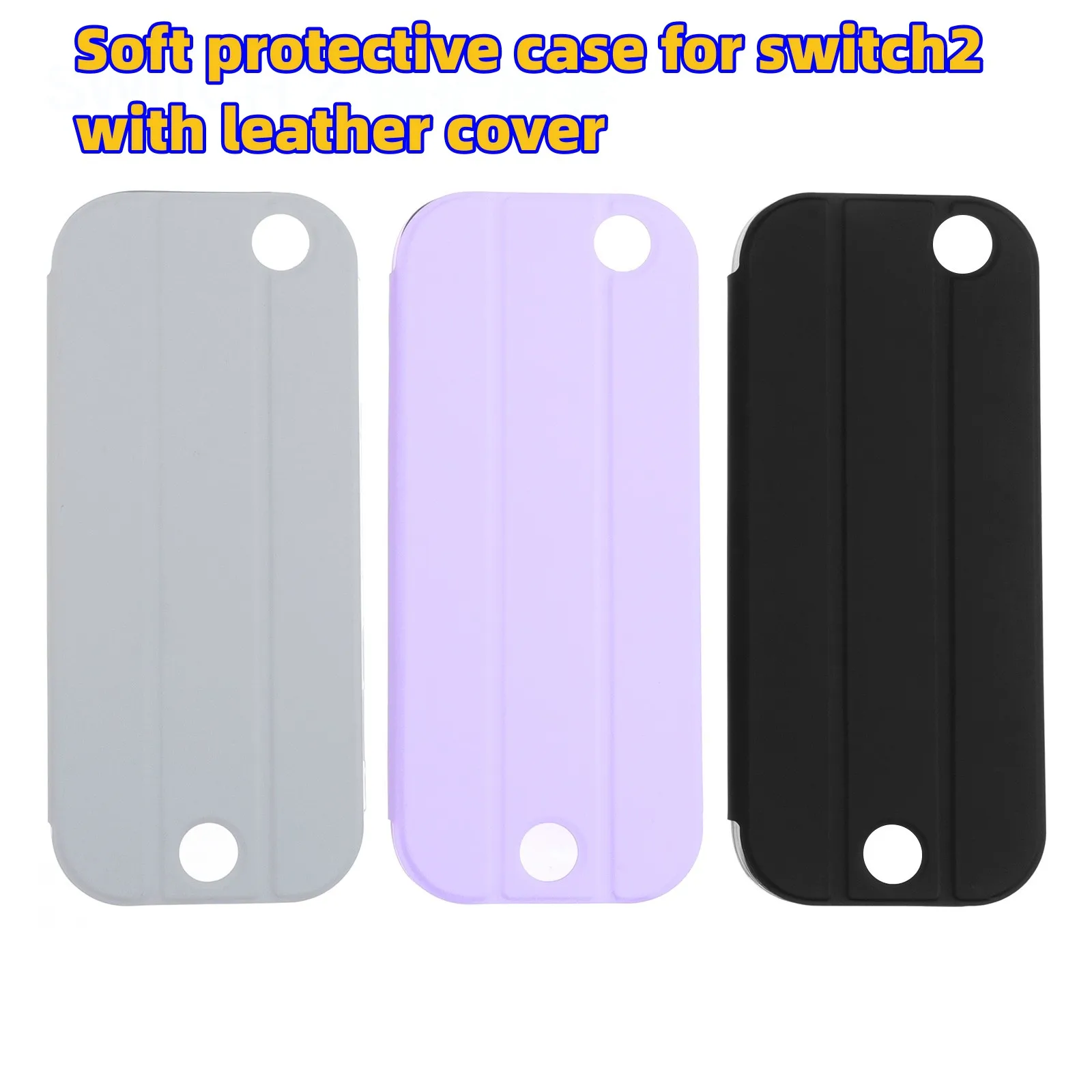 

Мягкий защитный чехол с кожаным чехлом для Nintendo Switch 2, передняя крышка, мягкая задняя крышка 360 ° Защита для нового переключателя 2.
