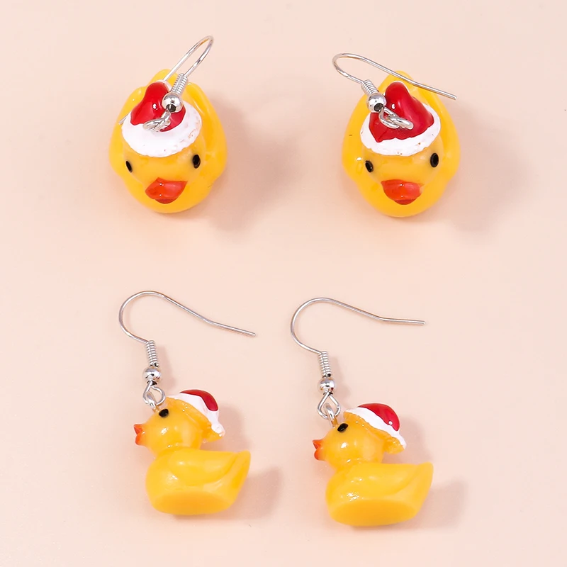 Aihua Cute Cartoon Animal Earrings Set Bowknot Sunglasses Duck Earring for Women Girls Trendy Jewelry Sets - view 6