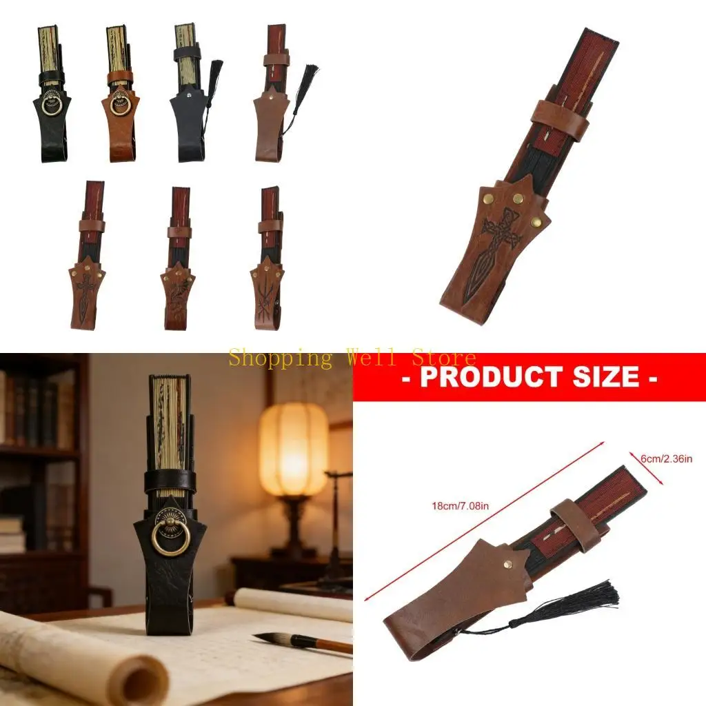KX4B Premium PU Leather Fan Carriers Durable And Fashionable Ensures Your Decorative Fan Stay Protected In Any Weather Condition