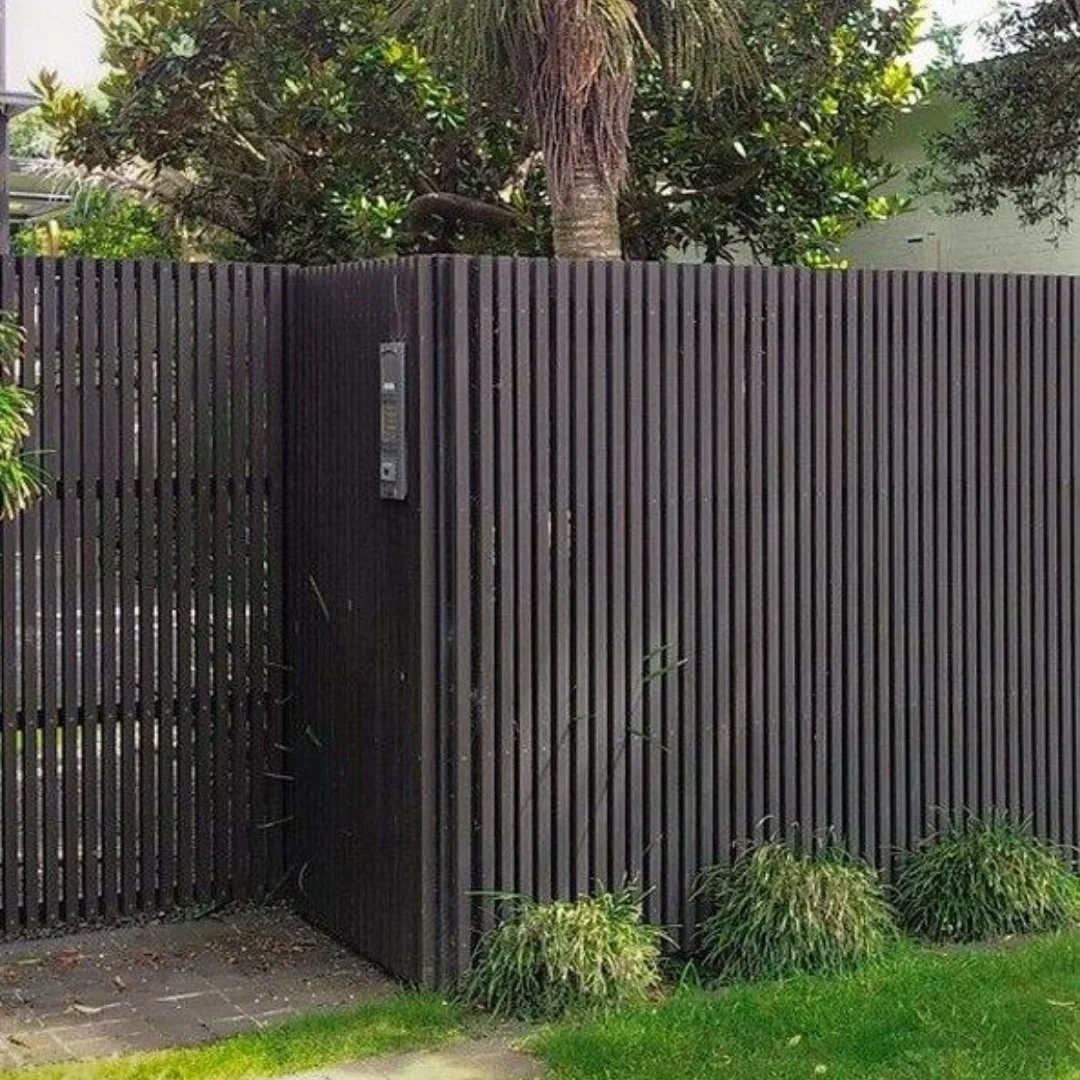 Wrought Iron Fence High Quality Outdoor Horizontal Aluminum Slat Fence Panels L 8FT* H 4/5/6FT