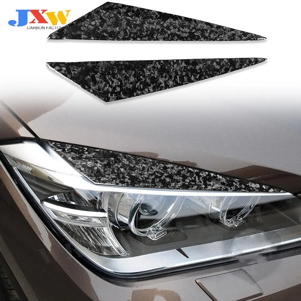 

2PCS/Set Front Lamp Eyebrow Headlight Covers Carbon Fiber for BMW X1 E84 2009-2014 Car Front Lamp Eyelids