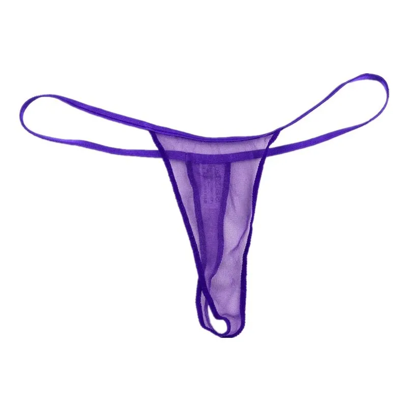 Men Ultra Thin Sheer Mesh T-back Thong High Elastic Soft Invisible Low Rise Sexy Transparent Male G-string Lingerie Underwear