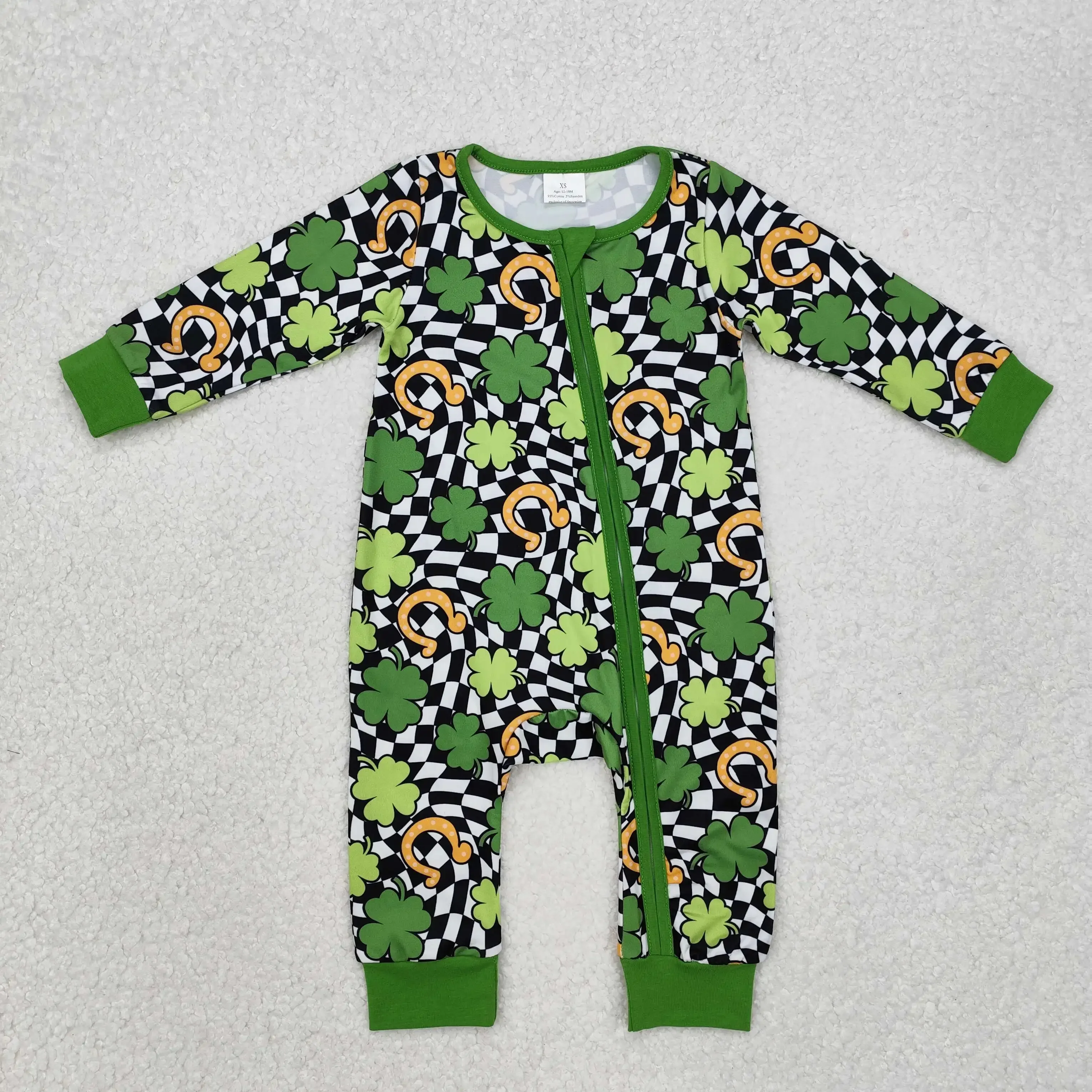 atacado-bebe-infantil-meninos-st-patrick-day-quatrefoil-ziper-sleepers-macacao-da-crianca-recem-nascido-bodysuit-criancas-playsuit