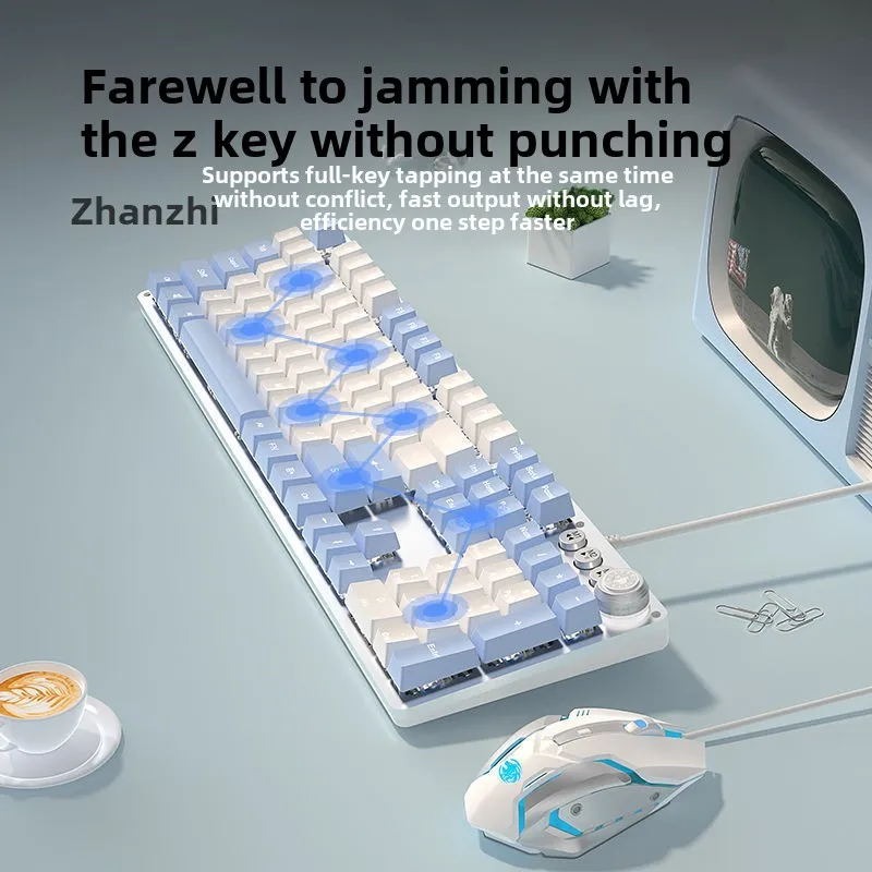 TK930 Tastiera meccanica Gioco Ragazze Computer E-sport Blue Axis Notebook Desktop Ufficio di alto valore