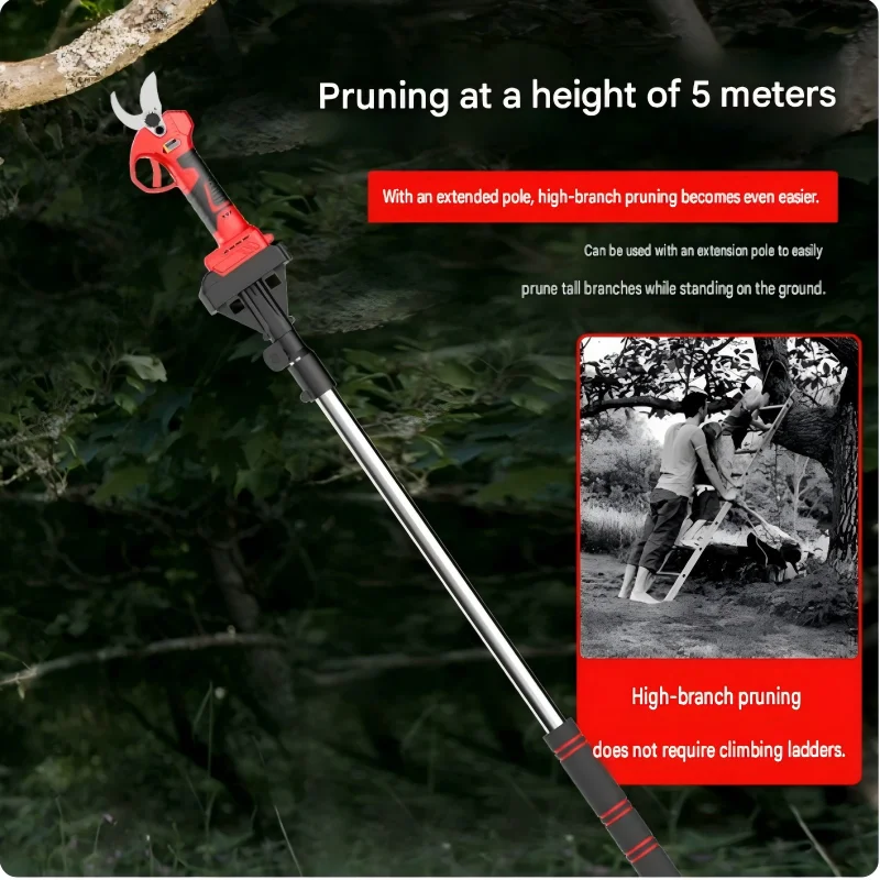 Cordless Electric Branch Cutter Lithium Battery Pruning Shears for Garden Farm Vineyard Tree Trimming