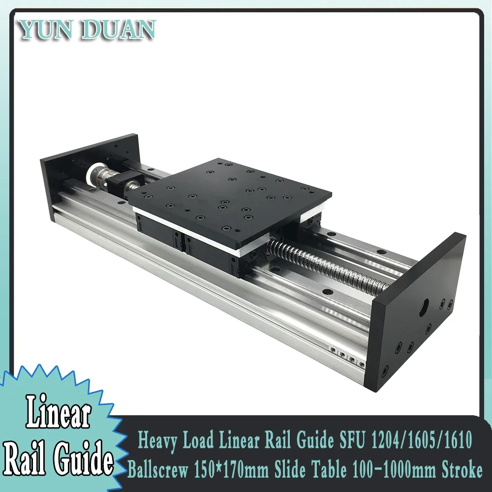 Heavy Duty Linear Slide Table HGR20 Guide Rail 4PCS HGR20 Automations Linear Bearings SFU2010/SFU1605/SFU1610/SFU2005 CNC