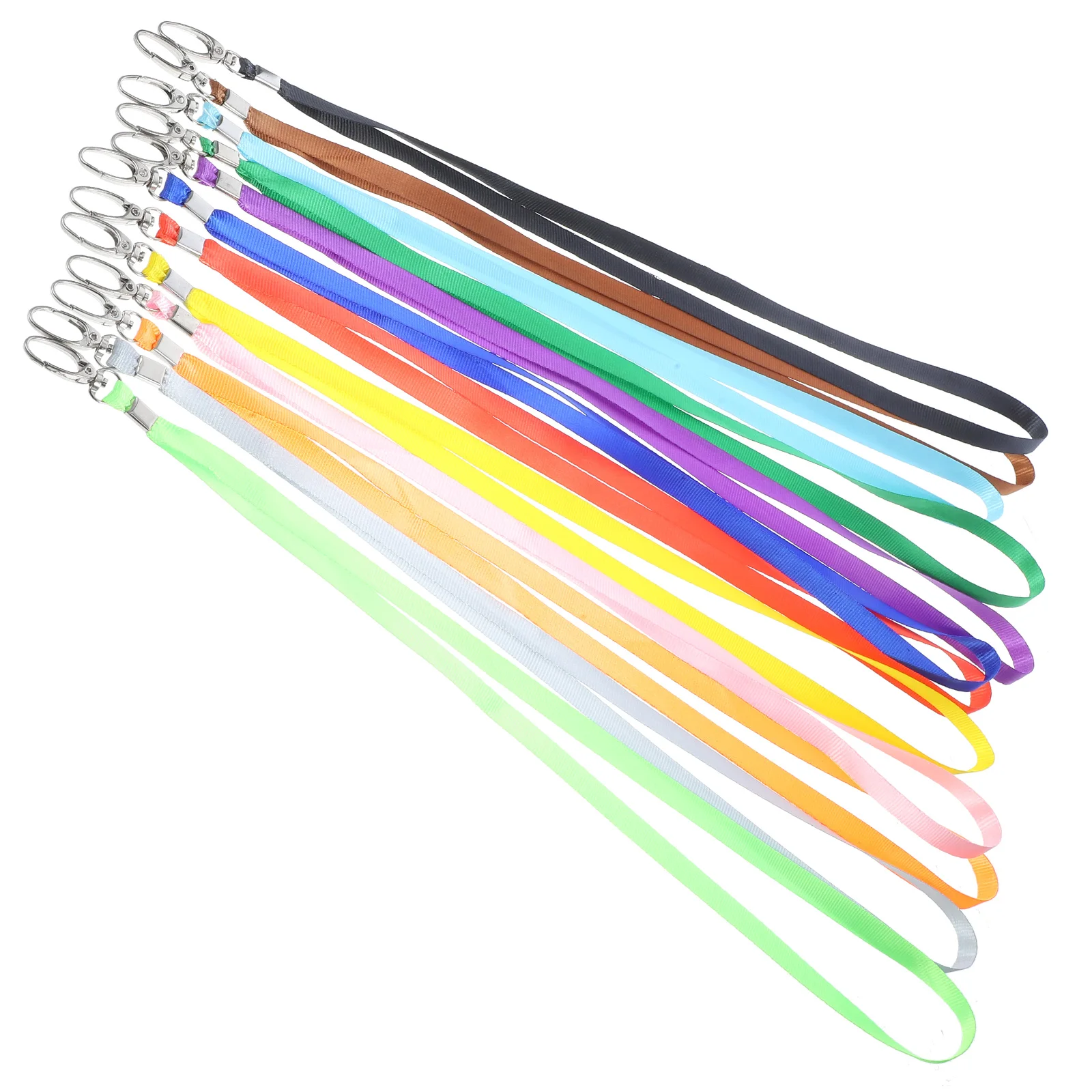 

12 Pcs Metal Buckle Badge Lanyard Visitor Lanyards Heavy Duty for Neck Camera Id Badgess Nylon Men Card Office Holder