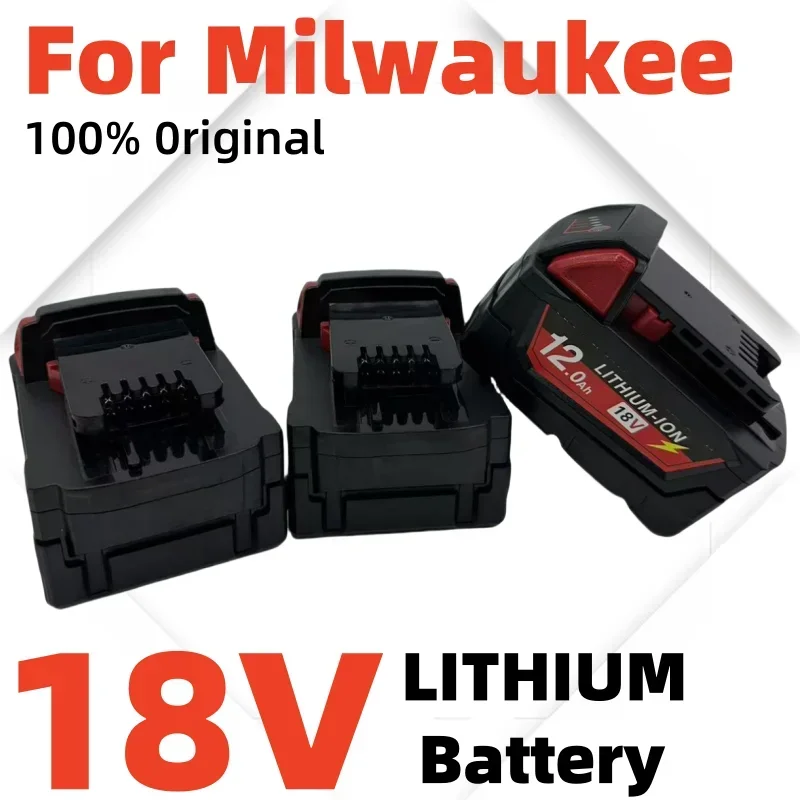 For Milwaukee 18V 12.0Ah Replacement M18 XC Lithium Battery 48-11-1860 48-11-1850 48-11-1840 48-11-1820 Rechargeable Batteries