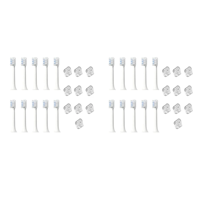 

【Hot Cake】20X For MIJIA T301 MES605 T302 MES608 T501 MES607 Replacement Electric Tooth Brush Heads White