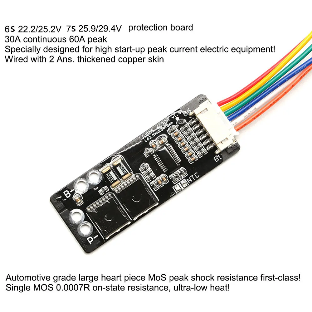 6S /7S 30A/50A BMS Board with NTC for 3.7V Ternary Lithium Battery Protection aeromodelling vacuum cleaner moped car washing mac