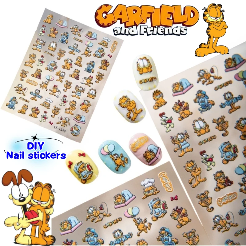 

Garfield Odie Pooky cartoon cute nail stickers sweet and cute DIY decorative nail stickers for ladies with high aesthetic value