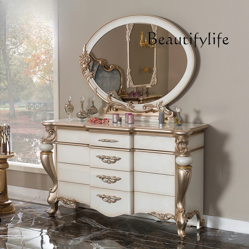 

Luxury European dresser Neoclassical dresser dresser mirror combination French storage cabinet