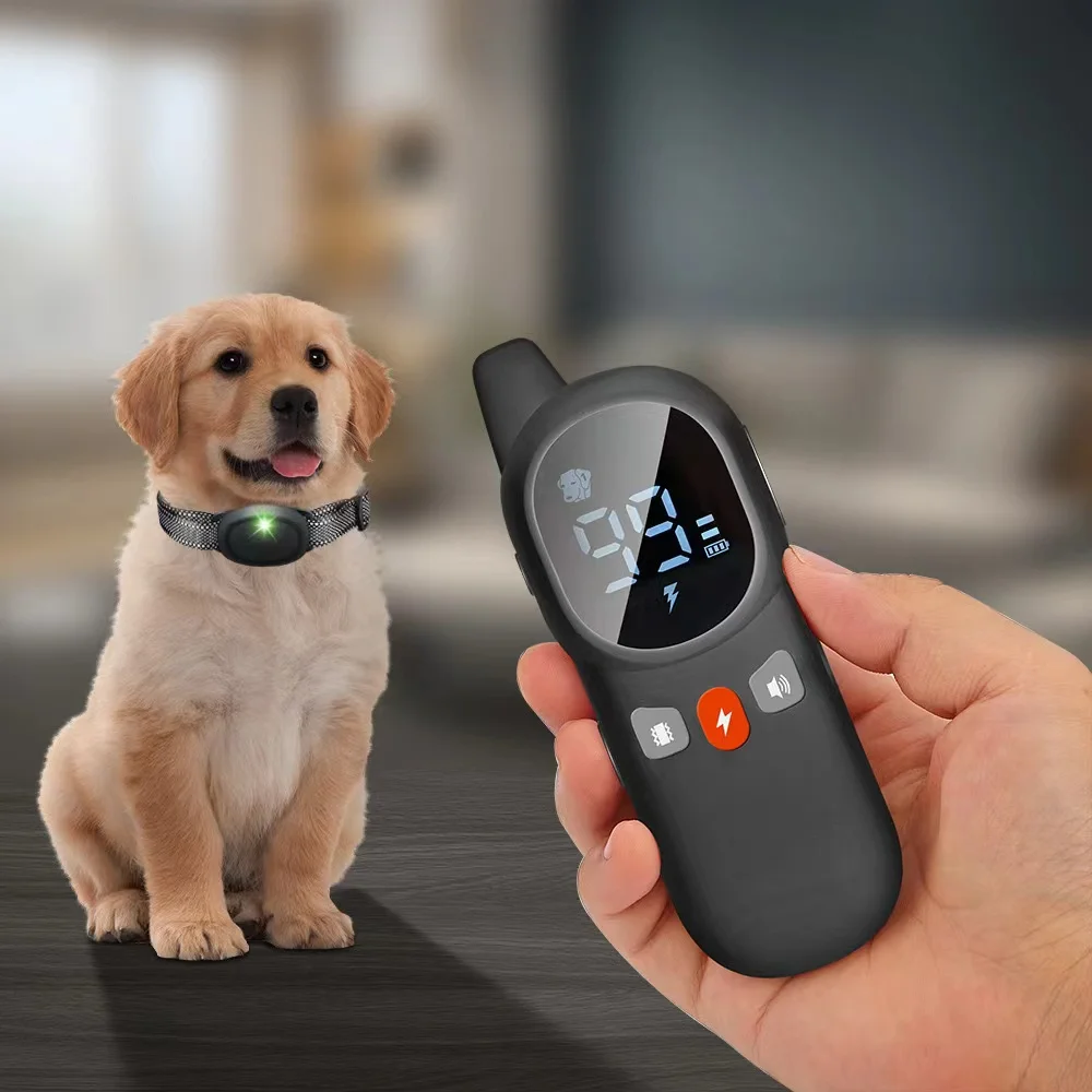 800m Electric Remote Control Dog Trainer Bark Stopper Electronic Shock Collar Rechargeable Waterproof Pet Dog Barking Prevention
