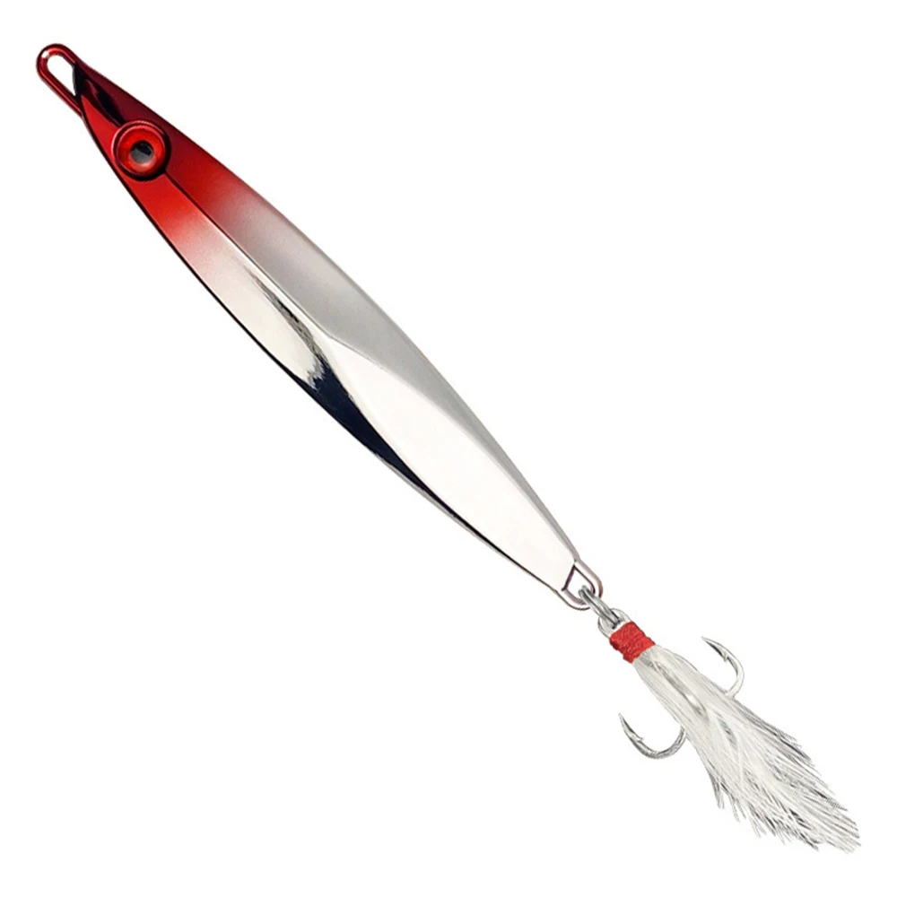 80g 100g Silber Metall Angeln Köder Jigging Guss Löffel Meer Bass Makrele Snapper Cast Angeln Köder Meer angelgerät – Detail 3