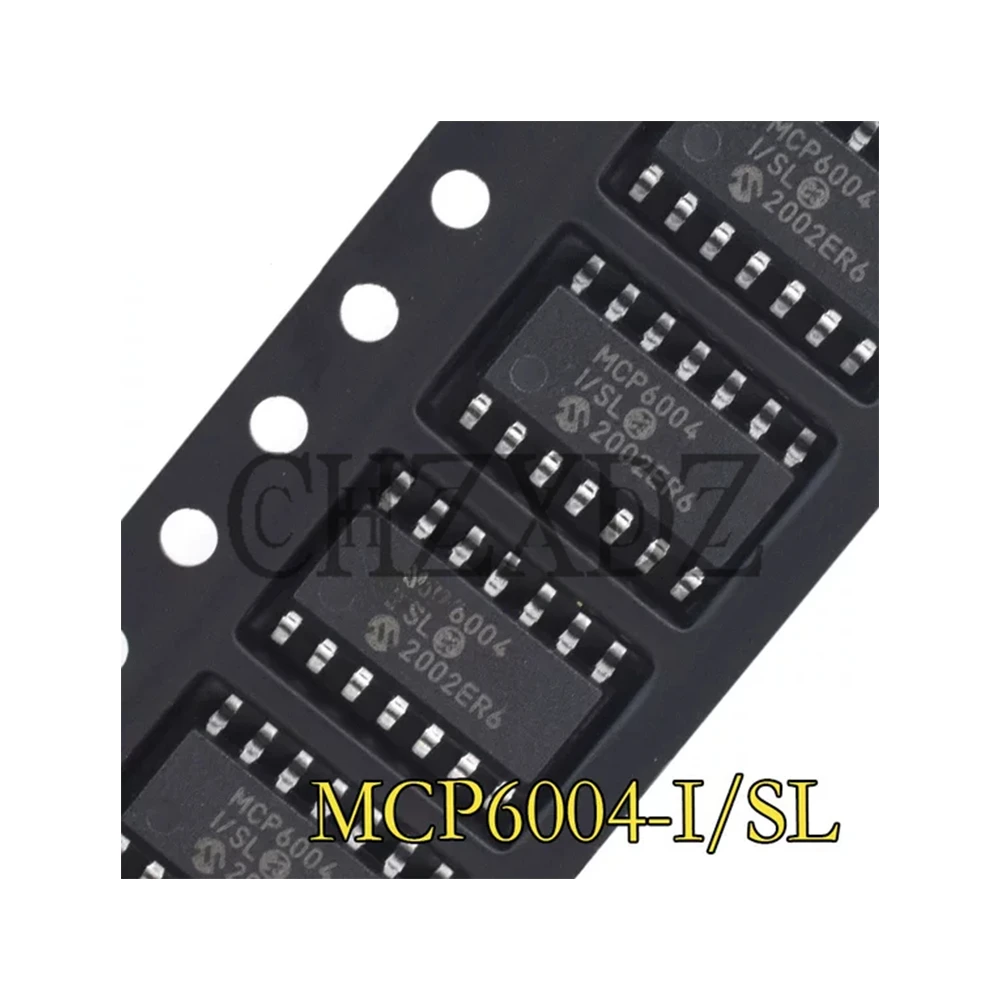 100% Original MCP6004T-I/SL Operational amplifier - Quad 1.8V 1MHz MCP600