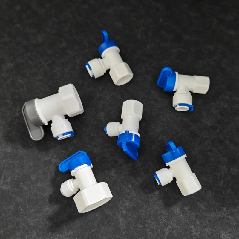 1-5 PCS RO Storage Pressure Tank Ball Valve 1/4 3/8 Quick Connector 1/4 3/8 3/4 Female Shut Off Water Purifier Switch Fittings