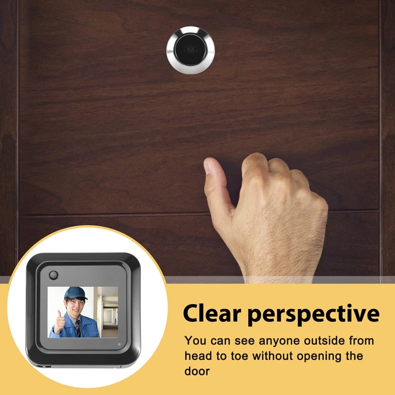 Door Peephole Camera, Door Viewer Peephole, 90° Wide-Angle Digital 2.4Inch LCD For Home Apartment Entry Door Front Door